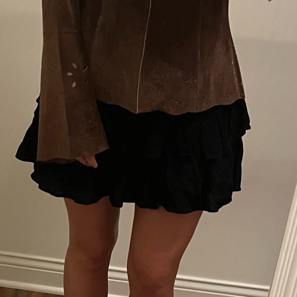 Superdown Becky Ruffle Tier Skirt, Black, XS, from REVOLVE